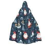 HJFCZH Capa con capucha para adultos con estampado de Papá Noel para Navidad, invierno, para varios entornos de fiesta y carnaval