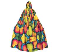 HJFCZH Capa con capucha para adultos con estampado de peras de dibujos animados para varios entornos de fiesta y carnaval
