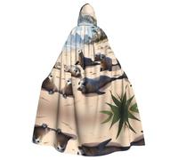 HJFCZH Capa con capucha para adultos con estampado de Seals On The Beach