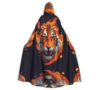 HJFCZH Capa con capucha para adultos con estampado de tigre de llama para varios entornos de fiesta y carnaval