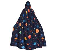 HJFCZH Capa con capucha para adultos con estampado espacial de cielo estrellado para varios entornos de fiesta y carnaval