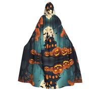 HJFCZH Capa con capucha para adultos con estampado Happy Halloween Day para varios entornos de fiesta y carnaval