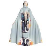 HJFCZH Capa con capucha para adultos con imagen de elefante alegre que garantiza un fácil cuidado y un uso duradero
