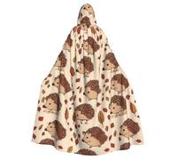 HJFCZH Capa con capucha para adultos con imagen de erizo de hoja que garantiza un fácil cuidado y un uso duradero