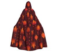 HJFCZH Capa con capucha para adultos con imagen de flor de llama para Halloween, juego de rol
