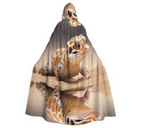 HJFCZH Capa con capucha para adultos con imagen de geco de leopardo arena que garantiza un fácil cuidado y un uso duradero