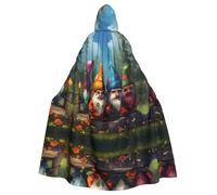 HJFCZH Capa con capucha para adultos con imagen de gnomos coloridos para Halloween y juegos de rol