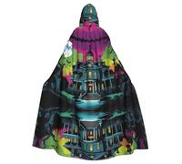 HJFCZH Capa con capucha para adultos con imagen de Haunted Mansion para Halloween, juego de rol