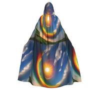 HJFCZH Capa con capucha para adultos de Sun High In The Sky Picture Halloween para usar durante Halloween, juegos de rol