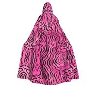 HJFCZH Capa con capucha para adultos, diseño de cebra, tigre, leopardo, rosa, para Halloween, juego de rol