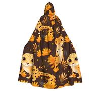HJFCZH Capa grande con capucha para adultos con estampado de gecko de leopardo y pajarita, sin cremallera