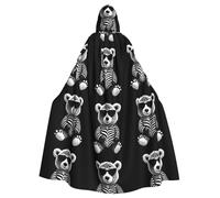 HJFCZH Capa grande con capucha para adultos, con estampado de leopardo, con lazo, sin cremallera