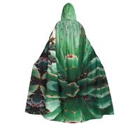 HJFCZH Chaqueta larga con capucha para adultos con patrón de cactus de agave, para Halloween, adecuada para hombres y mujeres