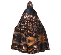 HJFCZH Coffee Beans - Capa con capucha para adultos con estampado de granos de café para varios entornos de fiesta y carnaval