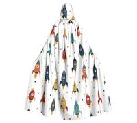 HJFCZH Cohete clipart Space Ship Picture Halloween - Capa con capucha para adultos que garantiza un cuidado fácil y un uso duradero