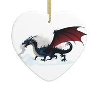 HJFCZH Colgante de cerámica con diseño de dragón rodeado de humo, decoración de interiores, regalo para festivales