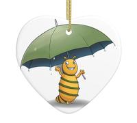 HJFCZH Colgante de cerámica con diseño de oruga que se esconde de la lluvia, diseño de Navidad, decoración de interiores, regalo para festivales