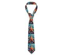 HJFCZH Corbata para hombre con diseño de estrella de mar en burbujas, 57 x 3.1 pulgadas, de poliéster de fácil cuidado, para trajes, bodas, regalo de fiesta