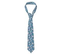 HJFCZH Corbata para hombre con estampado de flores de cerezo japonés, duradera tanto para uso diario como profesional