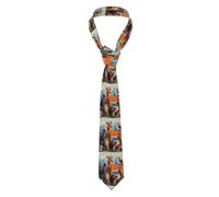 HJFCZH Corbata para hombre, diseño de animales salvajes, 57 x 3.1 pulgadas, corbata de poliéster de fácil cuidado para trajes, bodas, regalo de fiesta