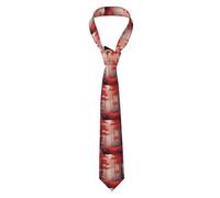 HJFCZH Corbata para hombre, diseño de bosque de arce rojo, 144 x 8 cm, corbata de poliéster de fácil cuidado para trajes, bodas, regalo de fiesta