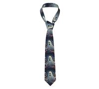HJFCZH Corbata para hombre, diseño de El fantasma entre flores, 57 x 3.1 pulgadas, corbata de poliéster de fácil cuidado para trajes, bodas, regalo de fiesta