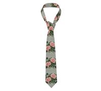 HJFCZH Corbata para hombre, diseño de hiedra de rosas con hojas, 57 x 3.1 pulgadas, corbata de poliéster de fácil cuidado para trajes, bodas, regalo de fiesta