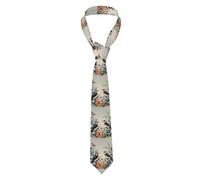 HJFCZH Corbata para hombre, diseño de ramas de flores silvestres, 57 x 3.1 pulgadas, corbata de poliéster de fácil cuidado para trajes, bodas, regalo de fiesta