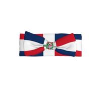 HJFCZH Diadema con lazo para bebé con estampado de República Dominicana, mezcla de nailon suave y agradable al tacto para sesiones de fotos de recién nacidos y regalos de baby shower