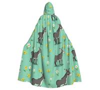 HJFCZH Donkey on Green Meadow - Capa con capucha para adultos, para Halloween, juego de rol