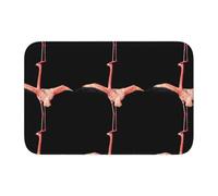 HJFCZH Flamingo Prints - Tapete para dobladillo de 40 x 60 pulgadas, funda de baño de poliéster duradera con respaldo antideslizante para baño, tocador y suites de invitados