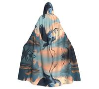 HJFCZH Flying Birds - Capa con capucha para adultos con estampado de grulla y garza para Halloween para varios entornos de fiesta y carnaval