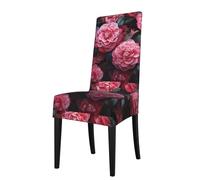 HJFCZH Funda extraíble para silla de comedor con estampado de camelia, suave y cómoda para sillas de banquetes y ceremonias de restaurante