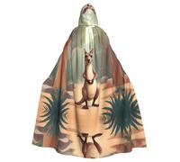 HJFCZH Funny For Kangaroo Zoo - Capa con capucha para adultos con estampado de Halloween para varios entornos de fiesta y carnaval