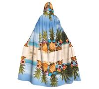 HJFCZH Gafas de sol con capucha y estampado de frutas y piña, capa extragrande con cordón, capa acogedora