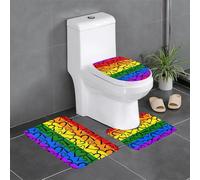 HJFCZH Gay Pride - Juego de 3 alfombras de baño de 24 x 16 pulgadas, ultra suaves y absorbentes para mayor comodidad y estilo