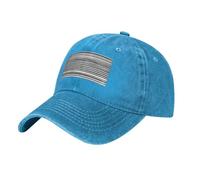 HJFCZH Gorra de béisbol de mezclilla lavada negra con correa ajustable a rayas blancas y negras, algodón clásico para hombres y mujeres, azul, Talla única