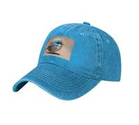 HJFCZH Gorra de béisbol negra para adultos, con estampado de pájaros pequeños, para hombres y mujeres, cómoda y ajustable, Azul, One Size