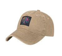HJFCZH Gorra de béisbol negra para adultos, impresión de ventaja del cerebro izquierdo y derecho, para hombres y mujeres, uso deportivo y de viaje, Natural, talla nica