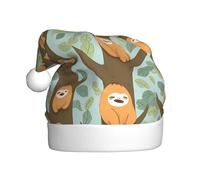 HJFCZH Gorro de Navidad con diseño de perezoso de árbol de abrazo para adultos, suave, ligero, para fiestas de vacaciones