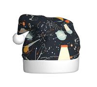 HJFCZH Gorro de Navidad con estampado de física para adultos, ala suave y esponjosa, ligera y cómoda