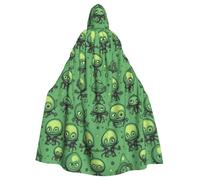 HJFCZH Green Alien Prints - Capa con capucha para adultos para varios entornos de fiesta y carnaval