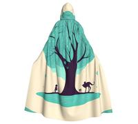 HJFCZH Happiness under the big tree Picture Halloween - Capa con capucha para adultos