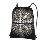 HJFCZH Helm of awe Prints - Mochila con cremallera y cordón, resistente al agua y duradera, para viajes, deportes y artículos esenciales para el día a día