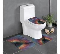HJFCZH Holographic Dreams Prints - Juego de 3 alfombras de baño de 24 x 16 pulgadas, alfombras de microfibra de felpa para una absorción superior y seguridad antideslizante