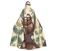 HJFCZH Hug Tree - Capa con capucha para adultos con estampado de perezoso de Halloween para varios entornos de fiesta y carnaval