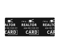 HJFCZH I'm A Realtor Ask Me - Alfombrilla para mouse (30,5 x 80,0 cm)