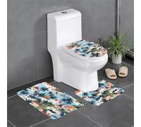 HJFCZH Island of Cuba - Juego de alfombras de baño estampadas: 3 piezas antideslizantes (24 x 16 pulgadas) para inodoro, tocador y baños, fácil de limpiar