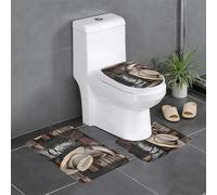 HJFCZH Juego de 3 alfombras de baño con diseño de botas occidentales de sombrero negro vaquero, 24 x 16 pulgadas, ultra suaves y absorbentes para mayor comodidad y estilo