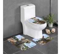 HJFCZH Juego de 3 alfombras de baño con estampado de animales salvajes africanos, 24 x 16 pulgadas, ultra suaves y absorbentes para mayor comodidad y estilo